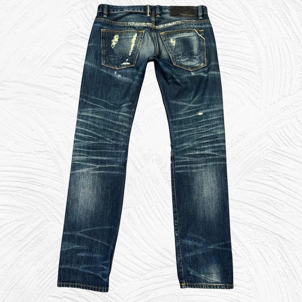 Cult Of Individuality Greaser Straight Japanese Selvedge Jeans Mens 32X33.5 Moto
